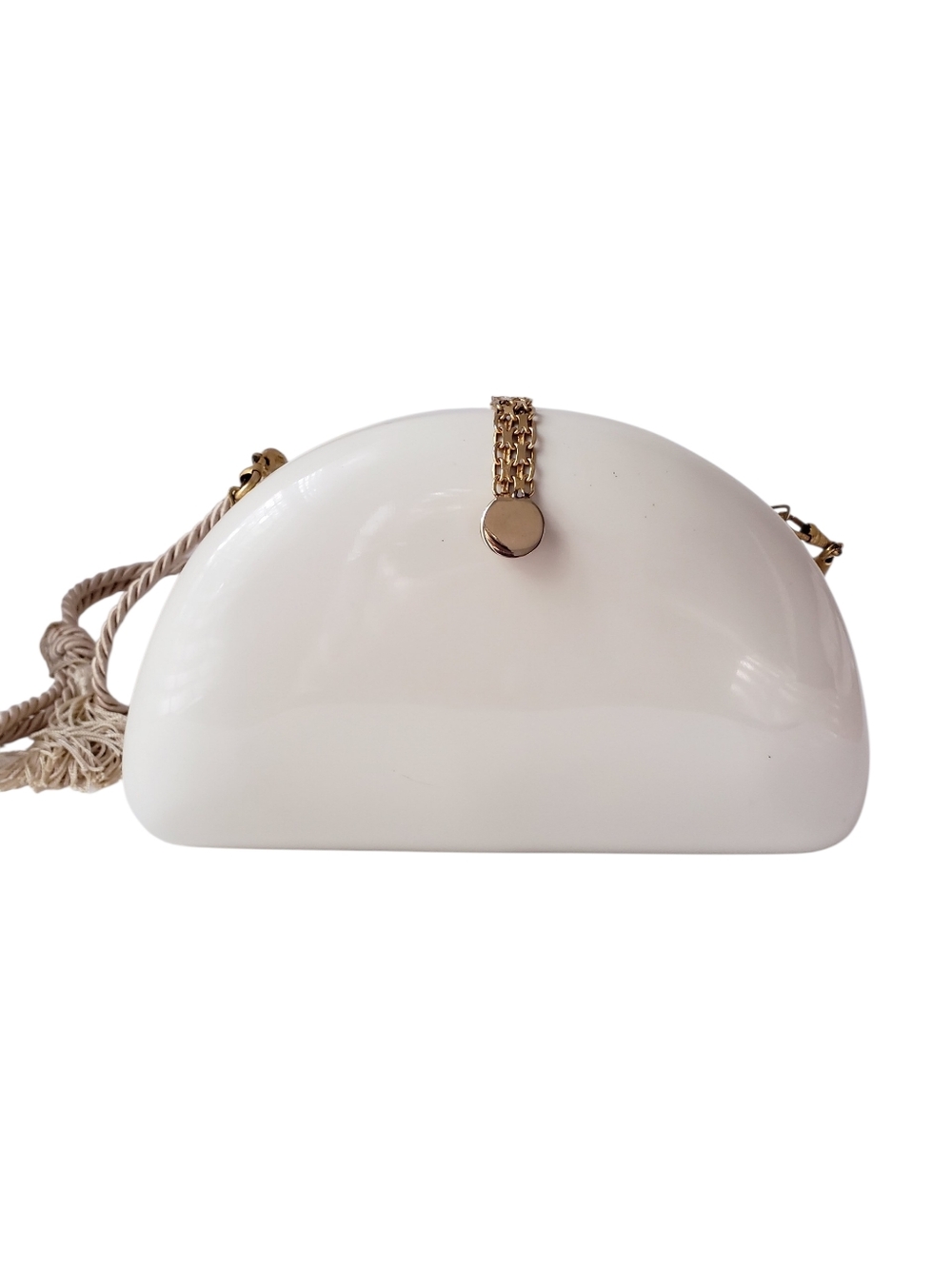 Vintage Cream Evening Clutch Bag